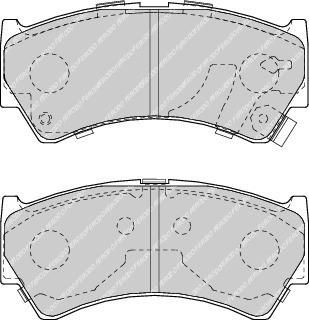 Ferodo FDB1551 комплект тормозных колодок, дисковый тормоз на SUZUKI BALENO Наклонная задняя часть (EG)