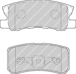 FERODO Колодки задние MITSUBISHI (MN102628, FDB1604)
