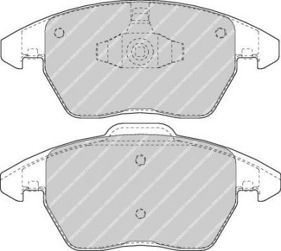 FERODO Колодки тормозные дисковые передние CITROEN C4/PEUGEOT 207/307/308 1.6-2.0 (FDB1728)