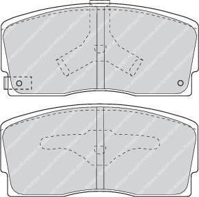Ferodo FDB718 комплект тормозных колодок, дисковый тормоз на DAIHATSU APPLAUSE II (A101)