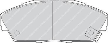 Ferodo FDB748 комплект тормозных колодок, дисковый тормоз на HONDA ACCORD III (CA)