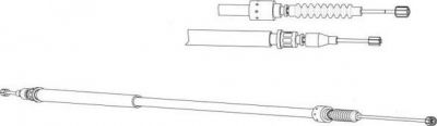 Ferodo FHB433104 трос, стояночная тормозная система на OPEL CORSA C (F08, F68)