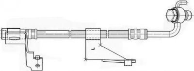 Ferodo FHY2176 тормозной шланг на FORD ESCORT VII (GAL, AAL, ABL)