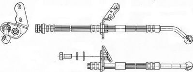 Ferodo FHY3215 тормозной шланг на HONDA CIVIC VI купе (EJ, EM1)