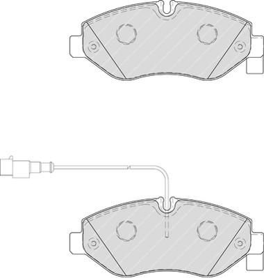 Ferodo FVR4053 комплект тормозных колодок, дисковый тормоз на NISSAN CABSTAR