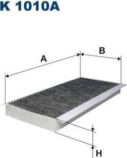 FILTRON Фильтр салона FORD FIESTA 95-02 угольный (1120475, K1010A)