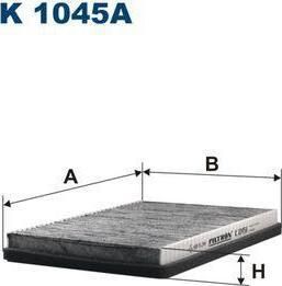 FILTRON Фильтр салона VW PASSAT 8/94-9/96 угольный (3A0091800, K1045A)