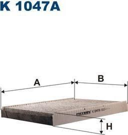 FILTRON Фильтр салонный (угольный) AD A3 VW G3/G4 (1J0819644, K1047A)