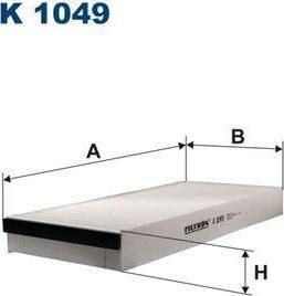 Filtron K1049 фильтр, воздух во внутренном пространстве на MAN L 2000