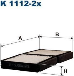 FILTRON Фильтр салонный (комп. 2шт) MAZDA 323/626 (GE6T61J6X9B, K1112-2X)