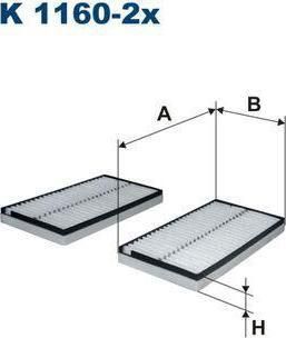 FILTRON Фильтр салонный (комп. 2шт) 5(E60) 6(E63) (64319171858, K1160-2X)