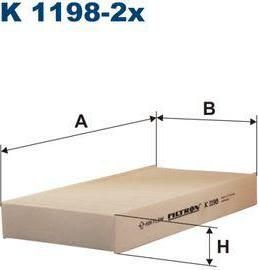 FILTRON Фильтр салонный (комп. 2шт) HONDA CIVIC 01- (80292SCAE11, K1198-2X)