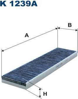 FILTRON Фильтр салона MINI COOPER 06- угольный (64319127516, K1239A)