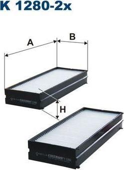 FILTRON Фильтр салонный (комп. 2шт) HYUNDAI SONATA(SM) TRAJET(FO) XG25 (K1280-2X)