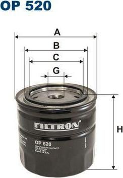 FILTRON Фильтр масляный FIAT 124 1.4-1.8 >75 (OP520, OP520)