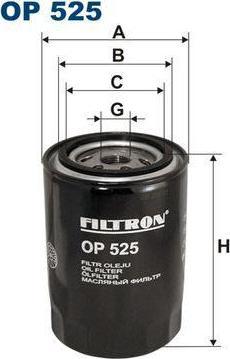 FILTRON Фильтр масляный AD VW -95 4cyl дизель (068115561B, OP525)