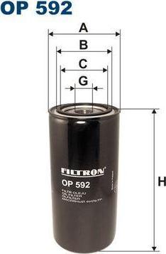 FILTRON Фильтр масляный IVECO/DAF (OP592)