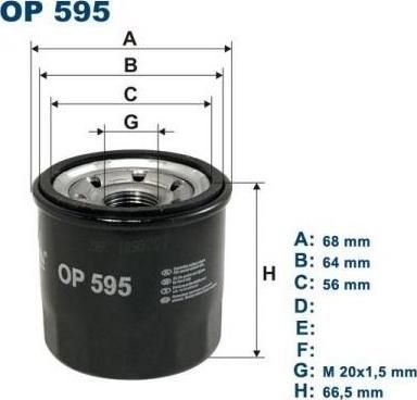 FILTRON Фильтр масляный MAZ NIS SUB KIA HYU FOR INFINITI G35 (1520865F00, OP595)