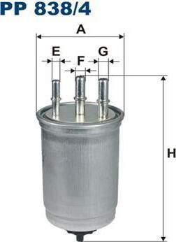 FILTRON Фильтр топливный FORD/SSANG YONG mot.TDCI/XDI (1532171, PP838/4)