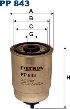 Filtron PP843 топливный фильтр на RENAULT 19 II (B/C53_)