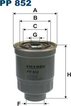 FILTRON Фильтр топливный MAZ HYU MIT дизель (3197344001, PP852)