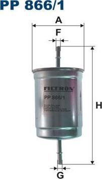 FILTRON Фильтр топливный VOLVO 40/60/80/XC90/XC70 (30620512, PP866/1)