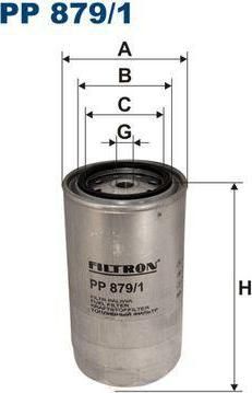 FILTRON Фильтр топливный Iveco Eurocargo, Eurostar, Eurotech 8060.25 (952692, PP879/1)