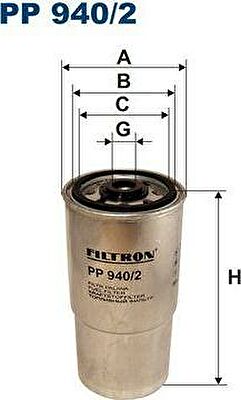 FILTRON Фильтр топливный E38 740D/730D (13327786647, PP940/2)