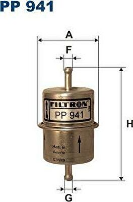 Filtron PP941 топливный фильтр на MERCEDES-BENZ седан (W123)