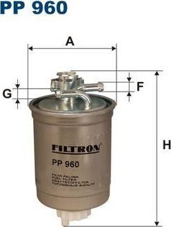 FILTRON Фильтр топливный VW POLO 1.9TDI 98- (6K0127401G, PP960)