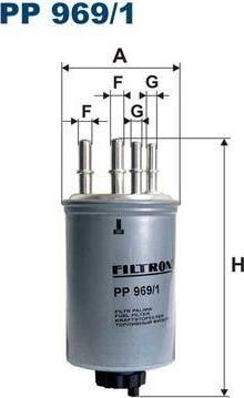 FILTRON Фильтр топливный Jaguar S-Type (CCX), XJ/XJR Landrover Discovery III, Range Rover IV, Range Rover Sport (PP9691)