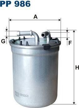 FILTRON Фильтр топливный SKODA FABIA 1.4 TDI 05- (6Q0127401F, PP986)