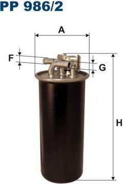 FILTRON Фильтр топливный Audi A6 II (4F/C6), Allroad II (4FH) Audi A6 II (4F/C6), Allroad II (4FH) (PP9862)