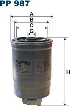 Filtron PP987 топливный фильтр на SAAB 9-3 кабрио (YS3F)