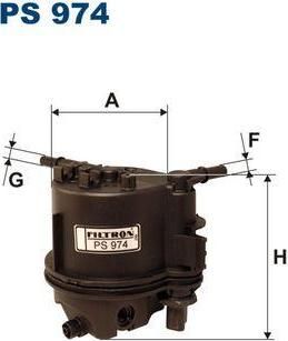 FILTRON Фильтр топливный PEUGEOT 206/CITROEN C3/FORD FIESTA/MAZDA 2 1.4HDI (190184, PS974)