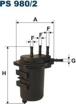 FILTRON Фильтр топливный Nissan Almera (N16), Cube, Juke, Nissan Almera (N16), Cube, Juke, Kubistar, Micra III (K12), Note, NV200, Tiida; Renault Clio II, Kangoo, Thalia; Suzuki Jimny (PS9802)