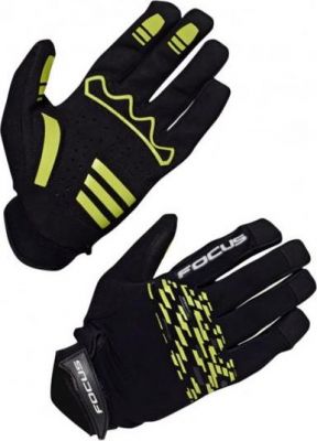 Перчатки велосипедные FOCUS AM GLOVES black/green (US:L)