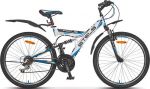 Велосипед двухподвесный Stels Focus V 26 quot; (2016), рама сталь 18 quot;, черный-серый-синий