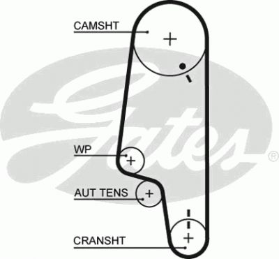 GATES Ремень ГРМ SEAT / VW 1.4 95-99 (135x19) (030109119S, 5427XS)