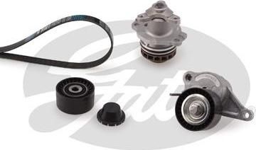 Gates KP17PK1705 водяной насос + комплект ручейковых ремней на NISSAN QASHQAI / QASHQAI +2 (J10, JJ10)