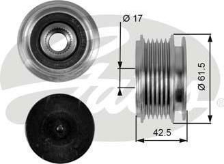 Gates OAP7047 механизм свободного хода генератора на VW GOLF IV (1J1)