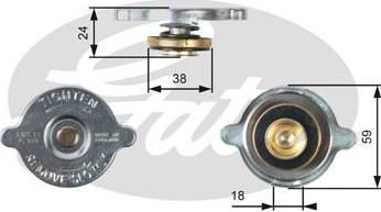 Gates RC115 крышка, радиатор на TOYOTA CARINA (TA4L, TA6_L)