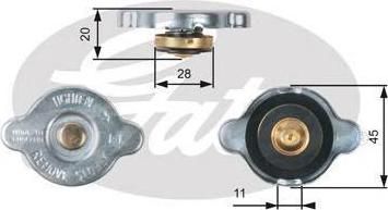 GATES Крышка радиатора (1,1Атм) MAZDA (RC133)