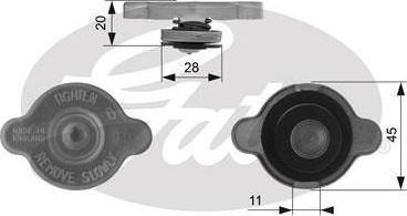 GATES Крышка радиатора RC232 (7410-30077) (RC232)