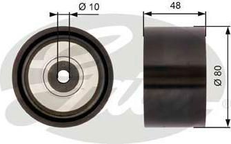 GATES Ролик приводного ремня Mercedes Benz AXOR 1835 LS (5500833, T36259)