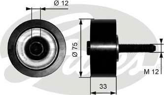 Gates T36291 паразитный / ведущий ролик, поликлиновой ремень на MERCEDES-BENZ ATEGO 2