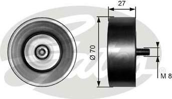 GATES Ролик ремня приводного E46/E60/65/E83 1.8-4.5D (11287799464, T36294)