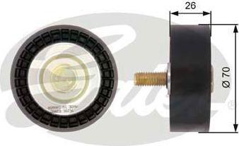 GATES Паразитный / ведущий ролик, поликлиновой ремень 3 (E46) 316 i (11281440378, T36296)