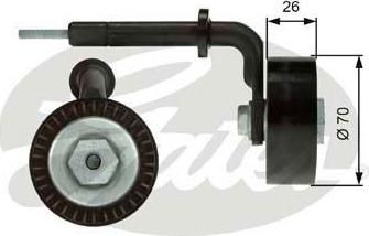 GATES Ролик натяжной приводного ремня E60 2003-2010 (11287807021, T39005)