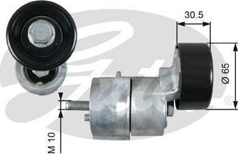 GATES Ролик натяжной, поликлиновой ремень (T39071)